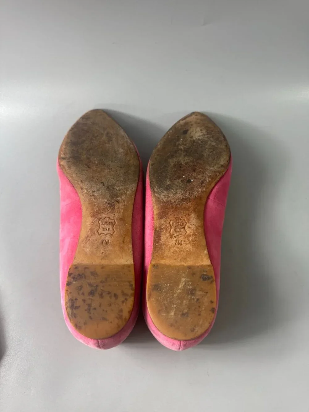 Tory Burch Pink Suede Pointed Flats, Size 7 M